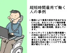 超短時間雇用で働く
                            人の事例